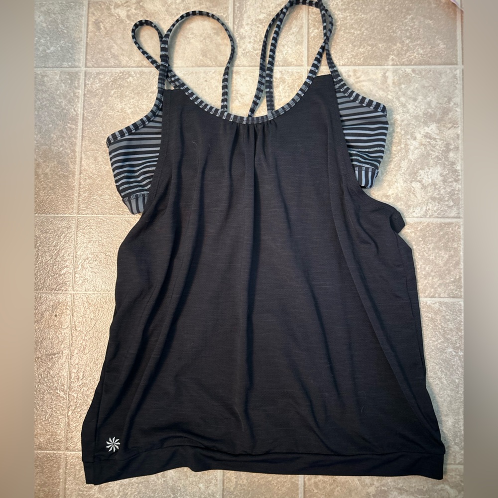 Athleta “Hidden Agenda” tank top with a built-in sports bra.